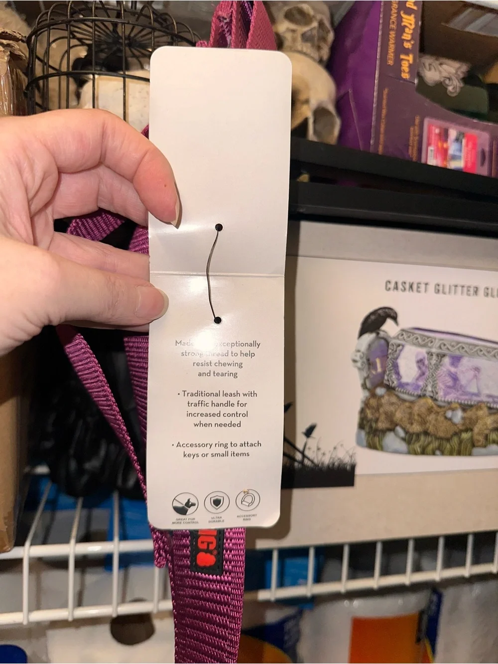 Kong Pink Dog Collar or Leash with Black Hardware